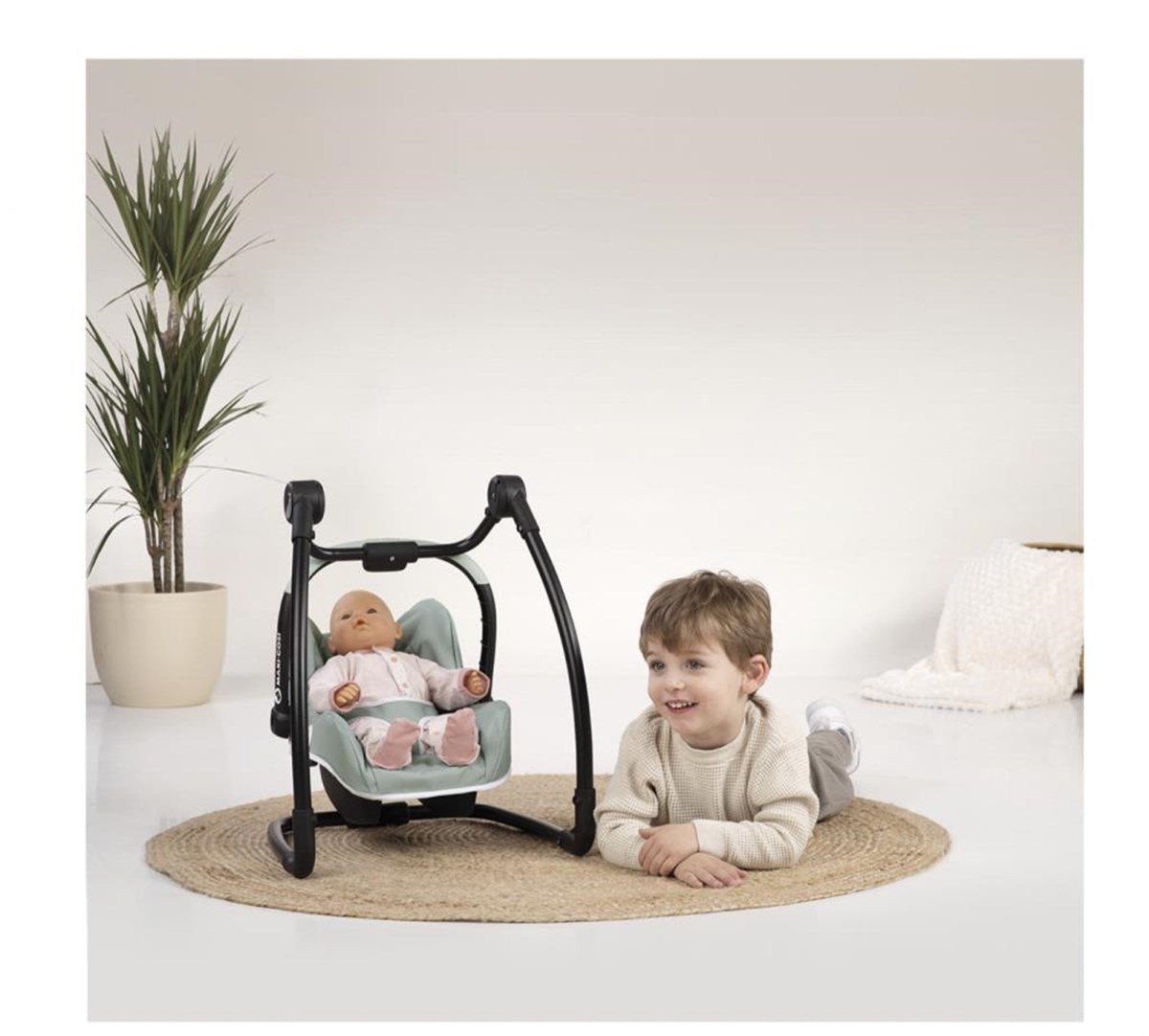 Smoby Maxi-Cosi Oyuncak Bebek Mama Sandalyesi Puset ve Salıncak - Adaçayı Yeşili 240239 | Toysall