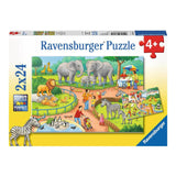 Ravensburger 2x24 Parça Puzzle Hayvanat Bahçesi 078134 | Toysall