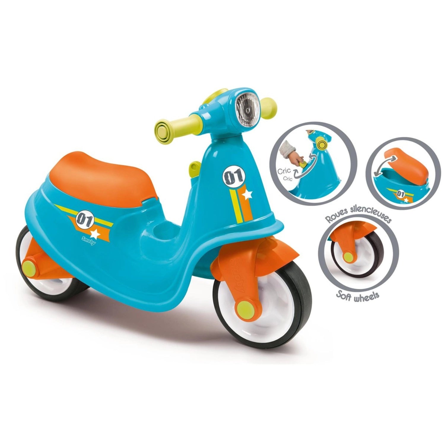 Smoby Bingit Scooter Motor - Mavi Turuncu 721001 | Toysall