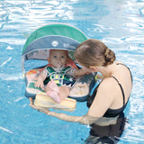 Mambobaby Yüzme Simidi - Tropical Florida, Emniyetli, Gölgelikli ve Ayak Destekli