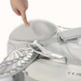 Mambobaby Yüzme Simidi - Silver Angel, Emniyetli, Gölgelikli ve Ayak Destekli