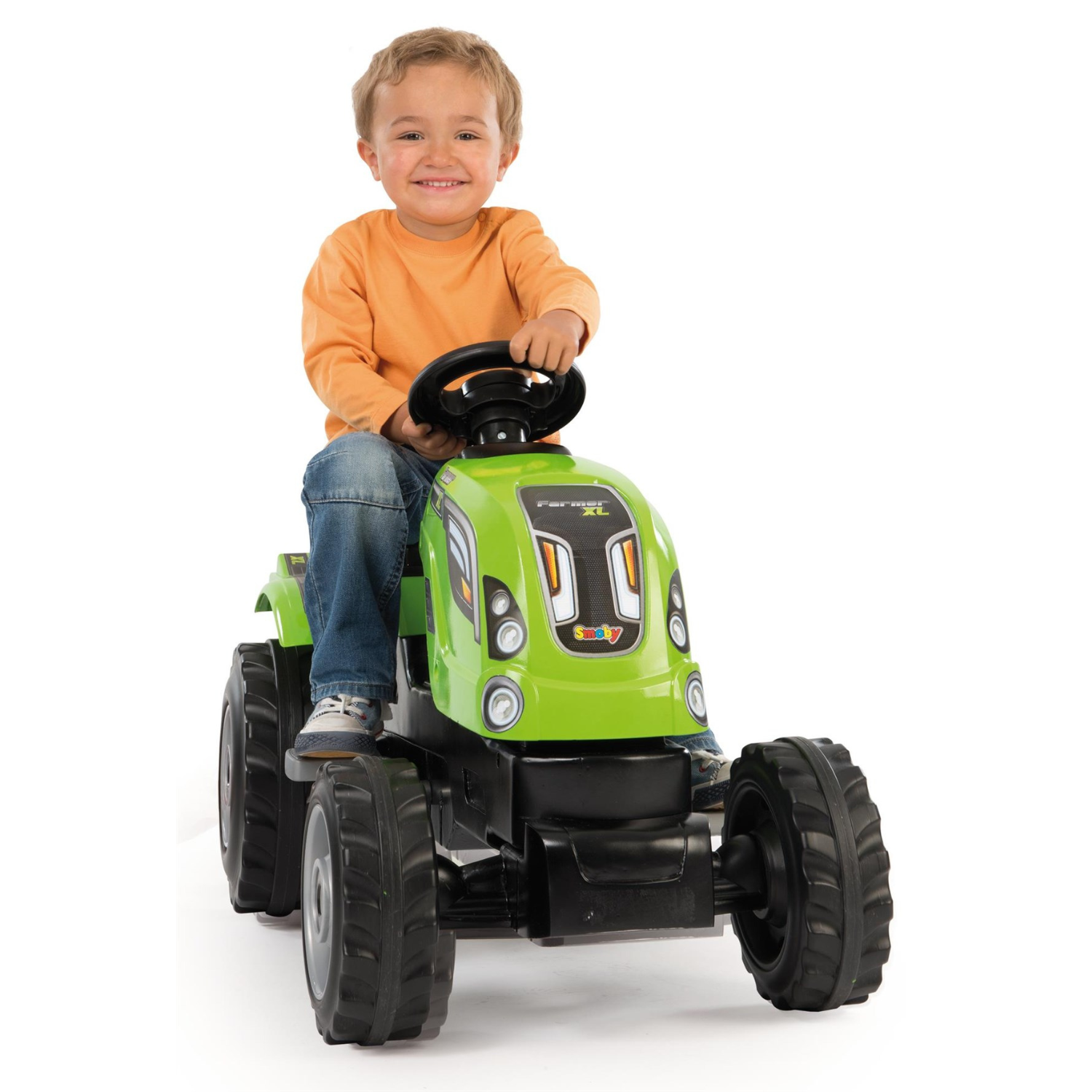 Smoby XL Römorklu Pedallı Traktör - Yeşil 710111 | Toysall