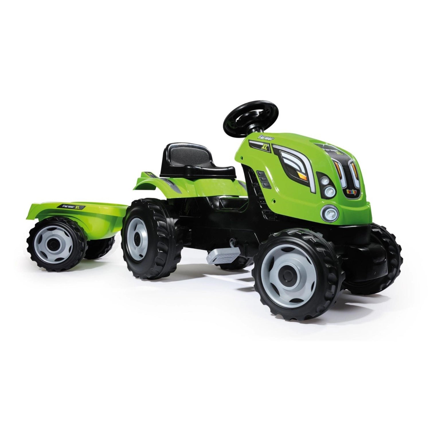 Smoby XL Römorklu Pedallı Traktör - Yeşil 710111 | Toysall