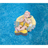 Mambobaby Yüzme Simidi - Yellow Colorfish,  Emniyetli, Gölgelikli ve Ayak Destekli
