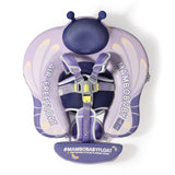 Mambobaby Yüzme Simidi - Pink Butterfly Dreams, Emniyetli, Gölgelikli ve Ayak Destekli