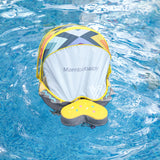 Mambobaby Yüzme Simidi - Yellow Colorfish,  Emniyetli, Gölgelikli ve Ayak Destekli