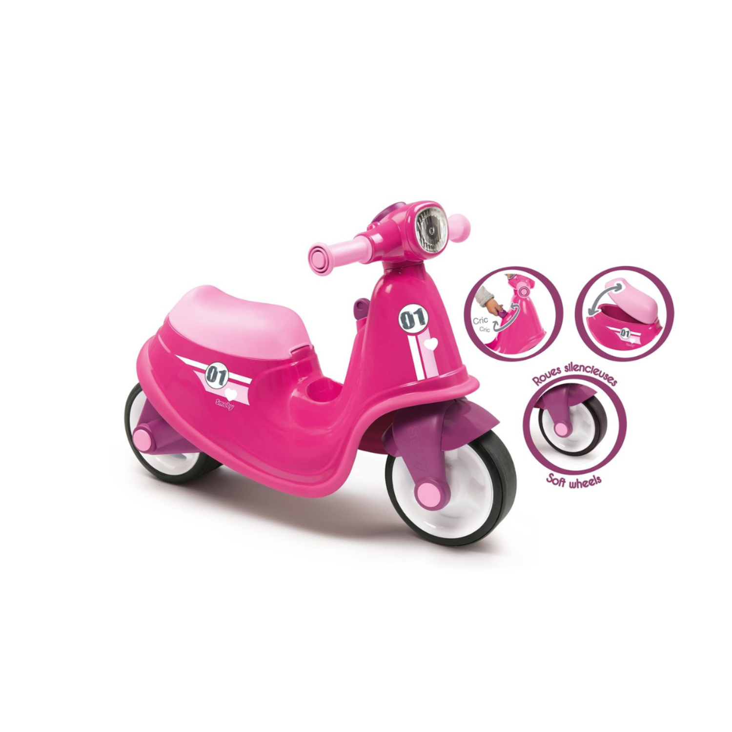 Smoby Bingit Scooter Motor - Pembe 721002 | Toysall
