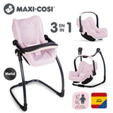 Smoby Maxi-Cosi Oyuncak Bebek Mama Sandalyesi Puset ve Salıncak - Pembe 240242