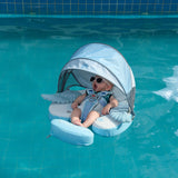 Mambobaby Yüzme Simidi - Blue Angel, Emniyetli, Gölgelikli ve Ayak Destekli