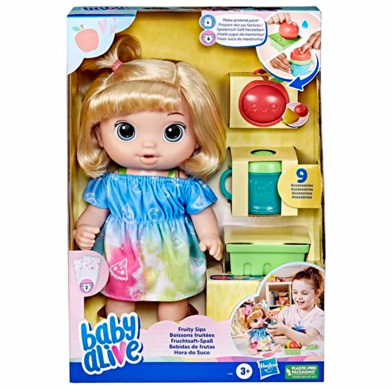 Baby Alive Bebeğimle Eğlenceli Meyveli Yudumlar Sarışın F7356 | Toysall