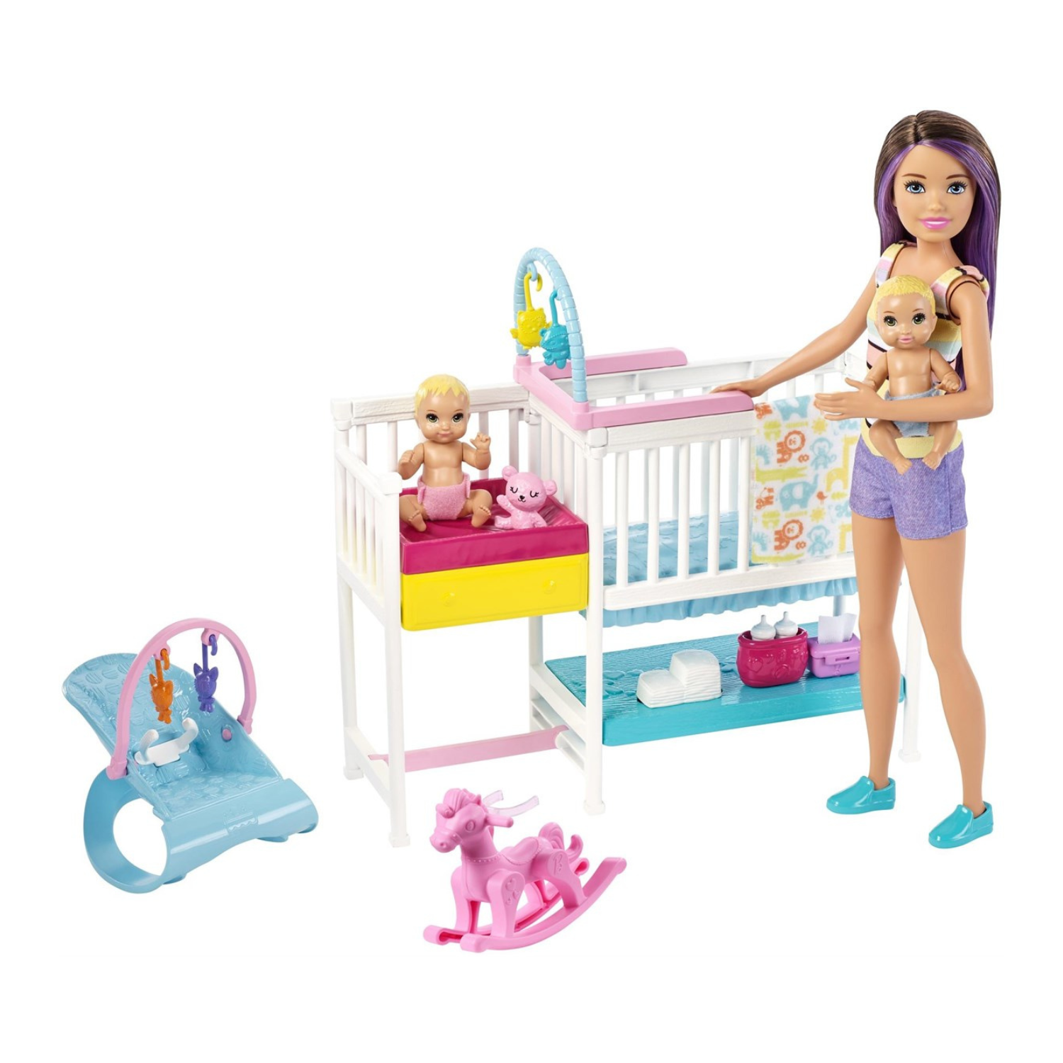 Barbie Bebek Bakıcısı Skipper Uyku Eğitiminde Oyun Seti GFL38 | Toysall