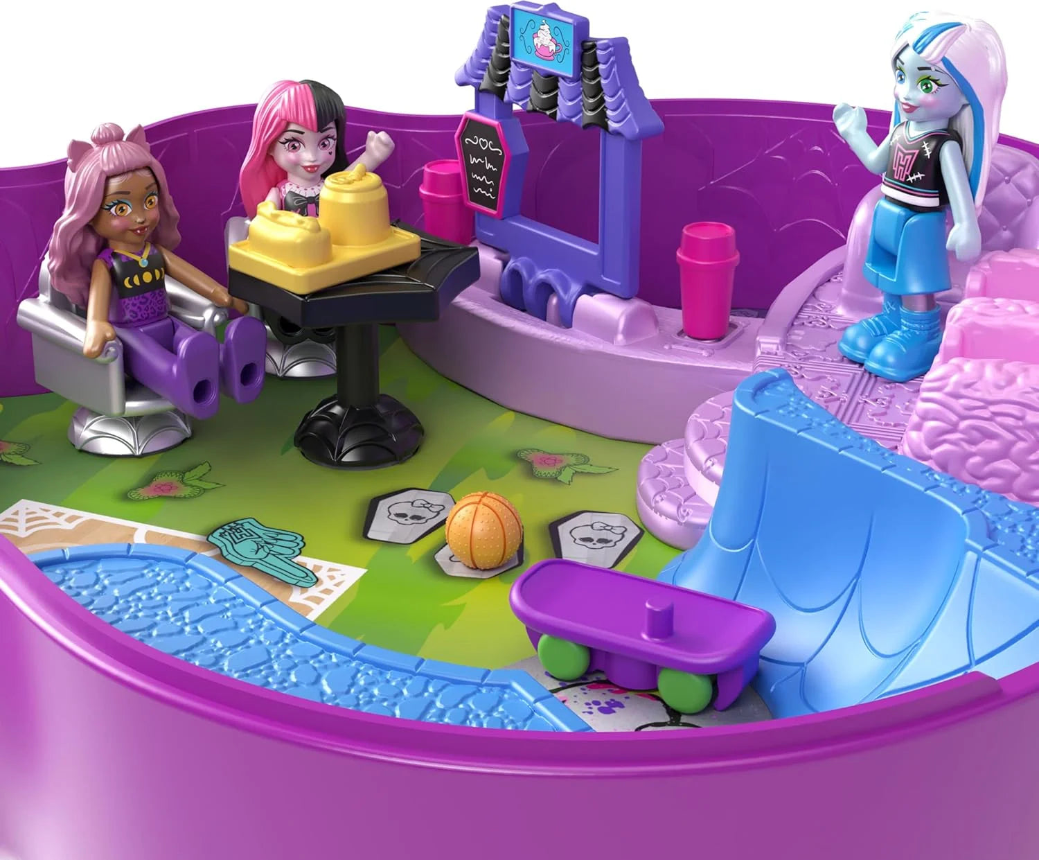 Polly Pocket Monster High Temalı Kompakt Oyun Seti HVV58 | Toysall