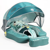 Mambobaby Yüzme Simidi - Tri Dino, Emniyetli, Gölgelikli ve Ayak Destekli