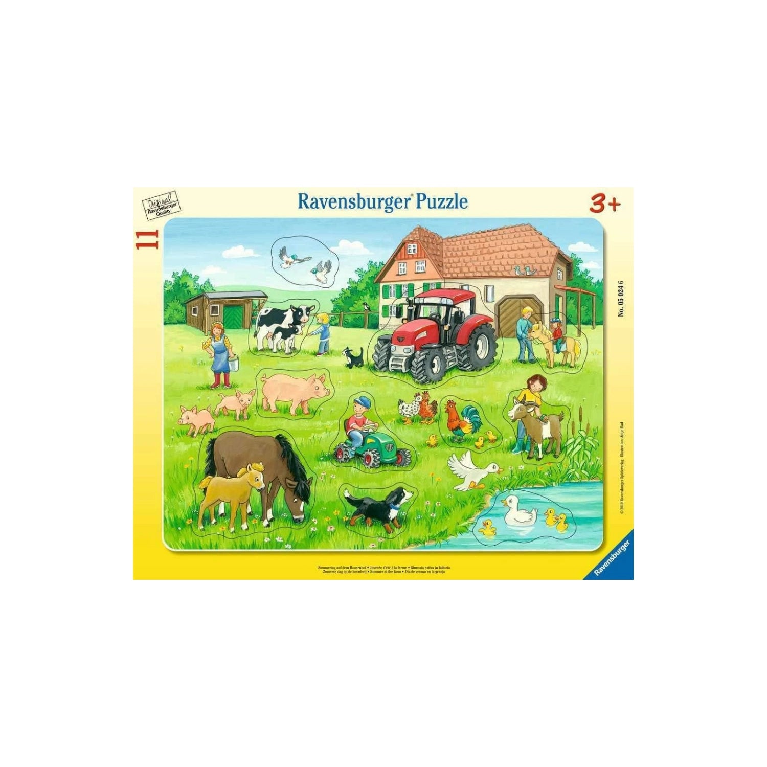 Ravensburger 11 Parça Büyük Çerçeveli Puzzle Köyde Yaz 050246