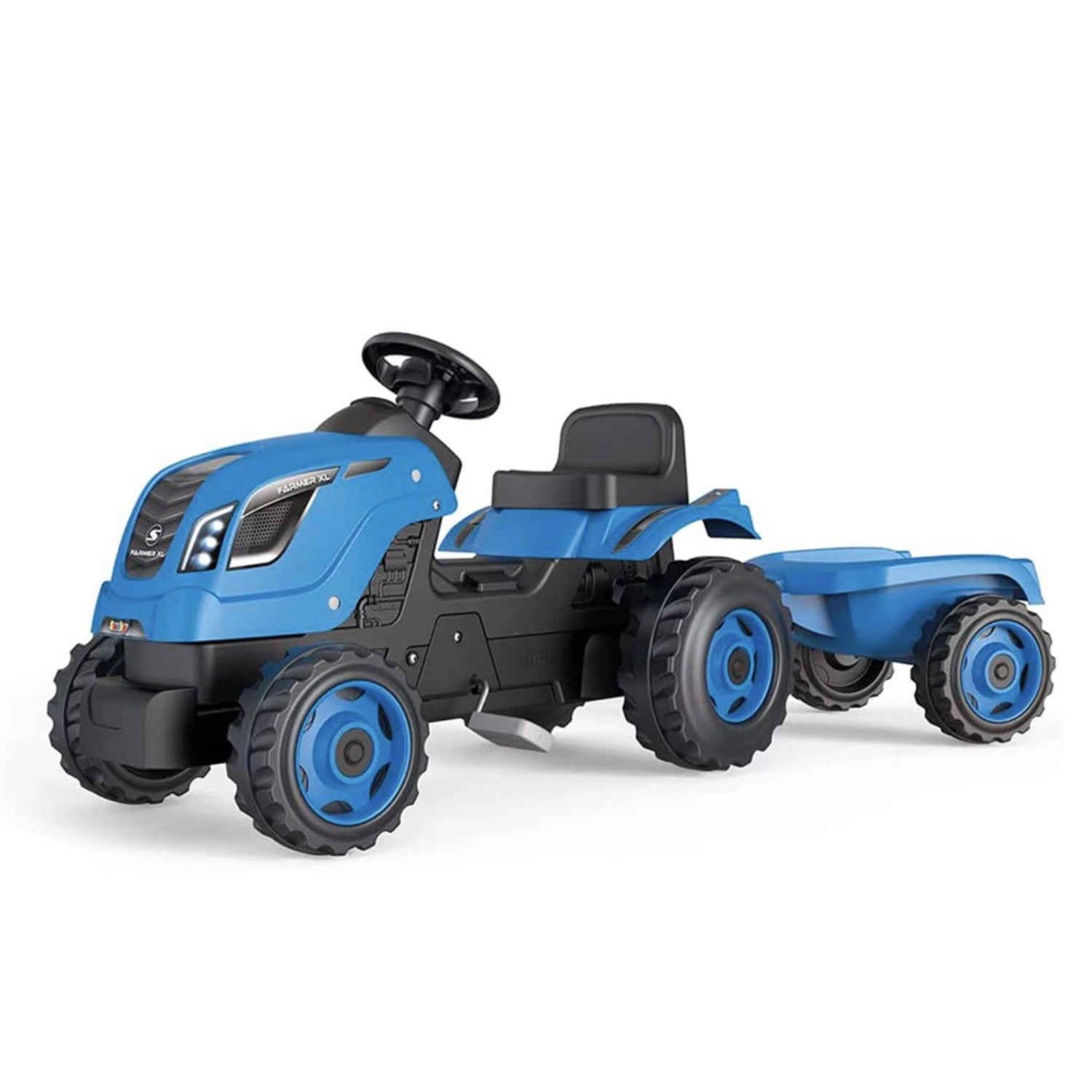 Smoby XL Römorklu Pedallı Traktör - Mavi 710129 | Toysall