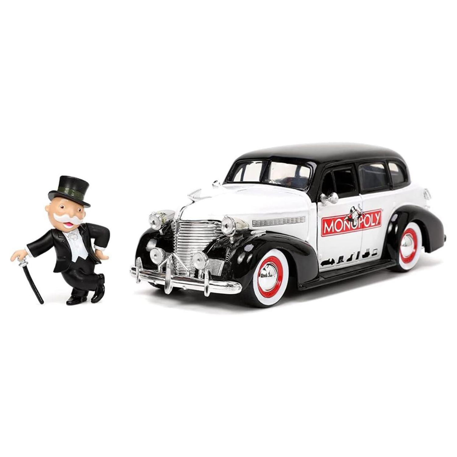 Jada Mr. Monopoly Figür ve 1939 Chevy Master Aracı 1:24 253255048 | Toysall