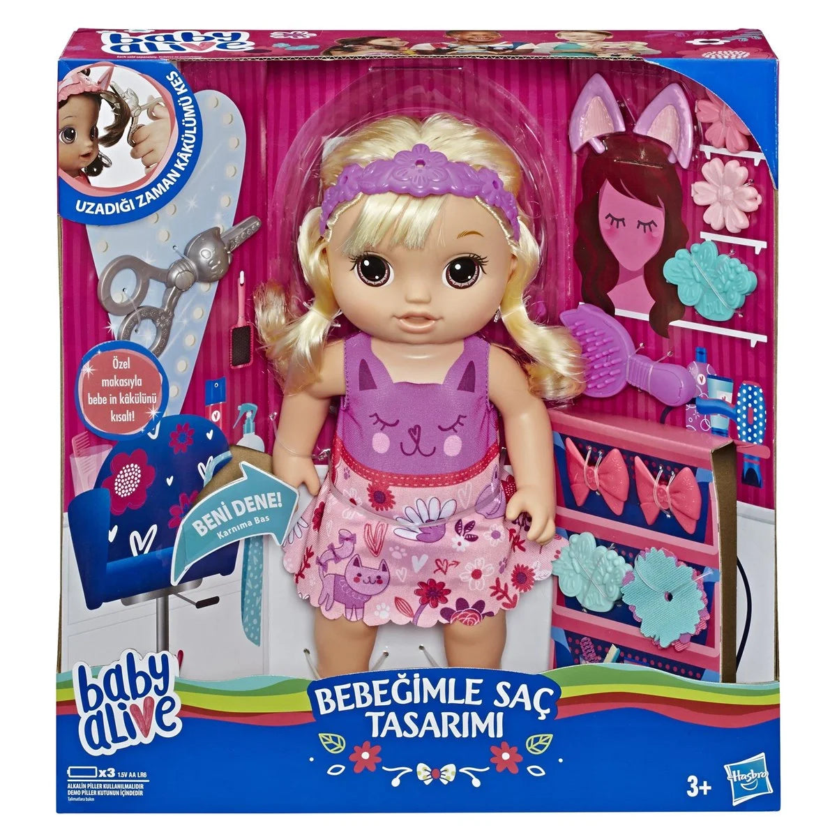 Baby Alive Bebeğimle Saç Tasarımı Sarışın E5241 | Toysall