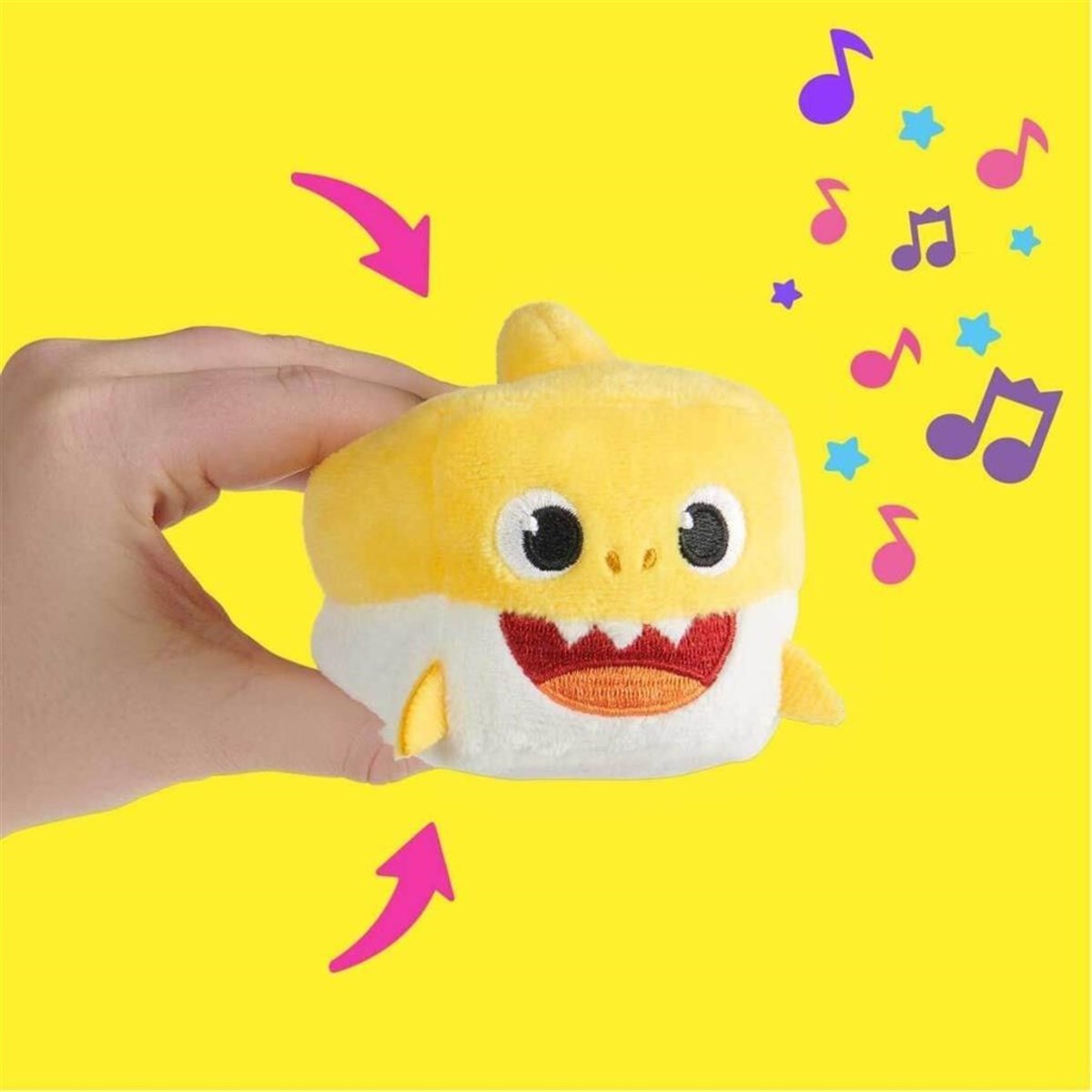 Baby Shark Sesli Mini Peluş Sarı 7 cm. BAH00000 | Toysall