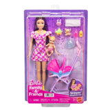 Barbie Bebek Bakıcısı Skipper Bebek Arabalı Oyun Seti JJB42