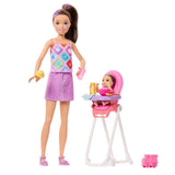 Barbie Bebek Bakıcısı Skipper Mama Sandalyeli Oyun Seti JJB44