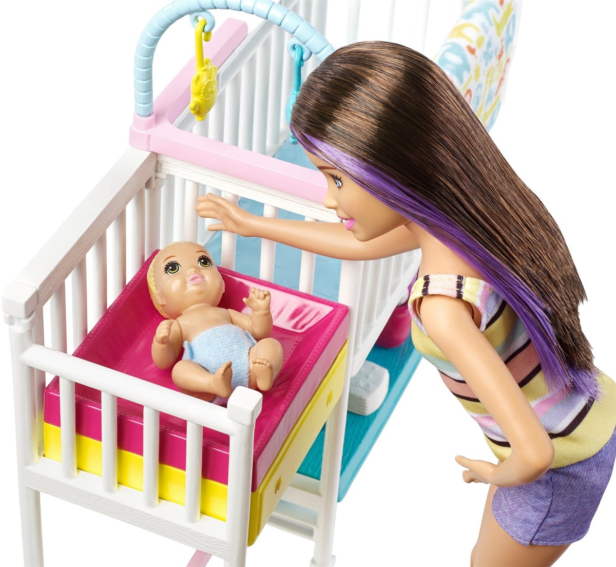 Barbie Bebek Bakıcısı Skipper Uyku Eğitiminde Oyun Seti GFL38 | Toysall