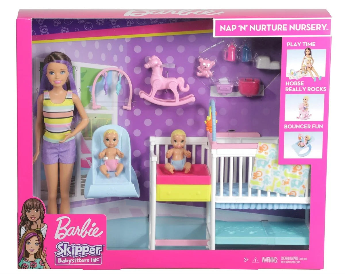 Barbie Bebek Bakıcısı Skipper Uyku Eğitiminde Oyun Seti GFL38 | Toysall