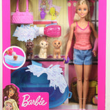 Barbie Bebek ve Aksesuarları 3 Yavru Köpekli Oyun Seti GDJ37