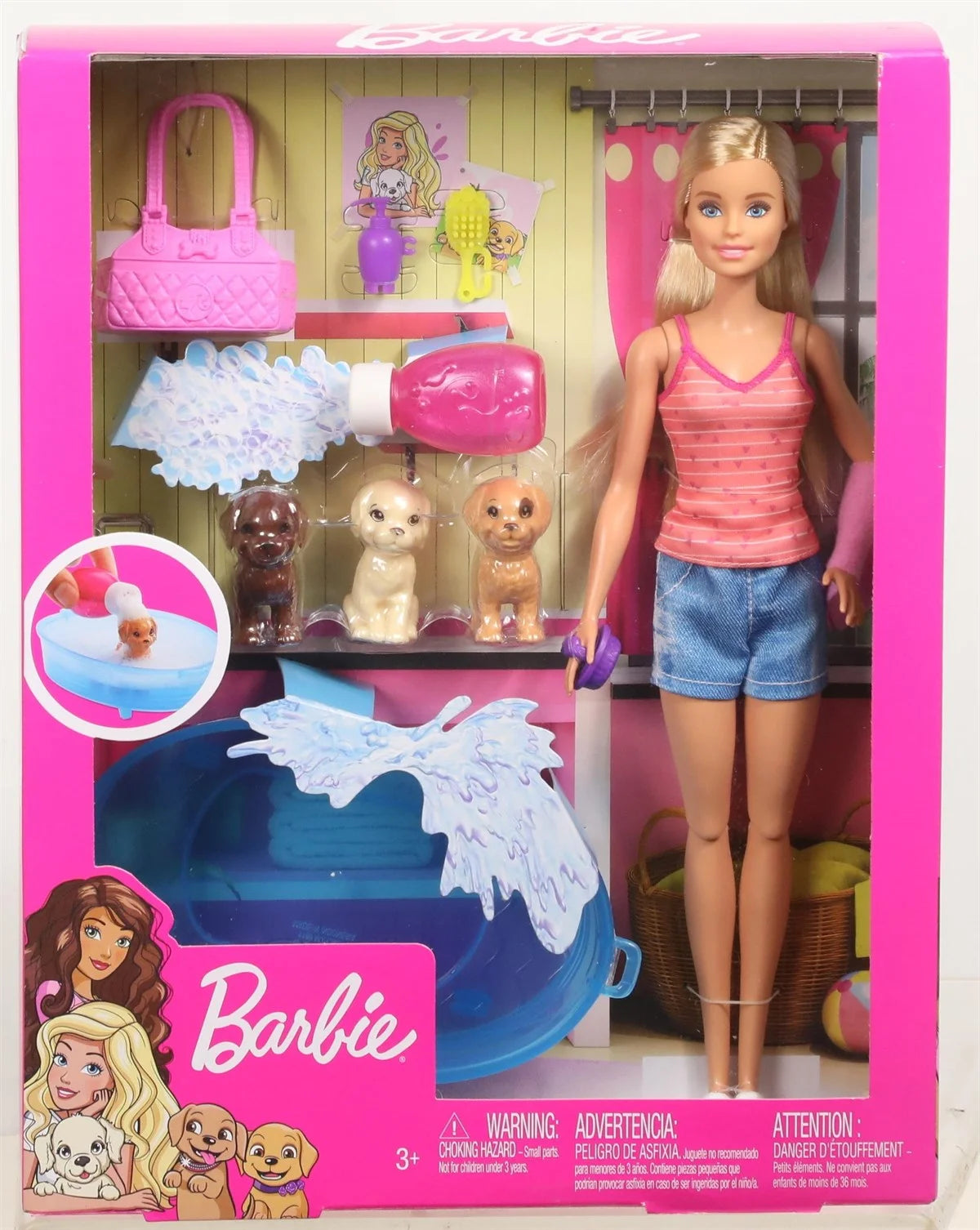 Barbie Bebek ve Aksesuarları 3 Yavru Köpekli Oyun Seti GDJ37 | Toysall