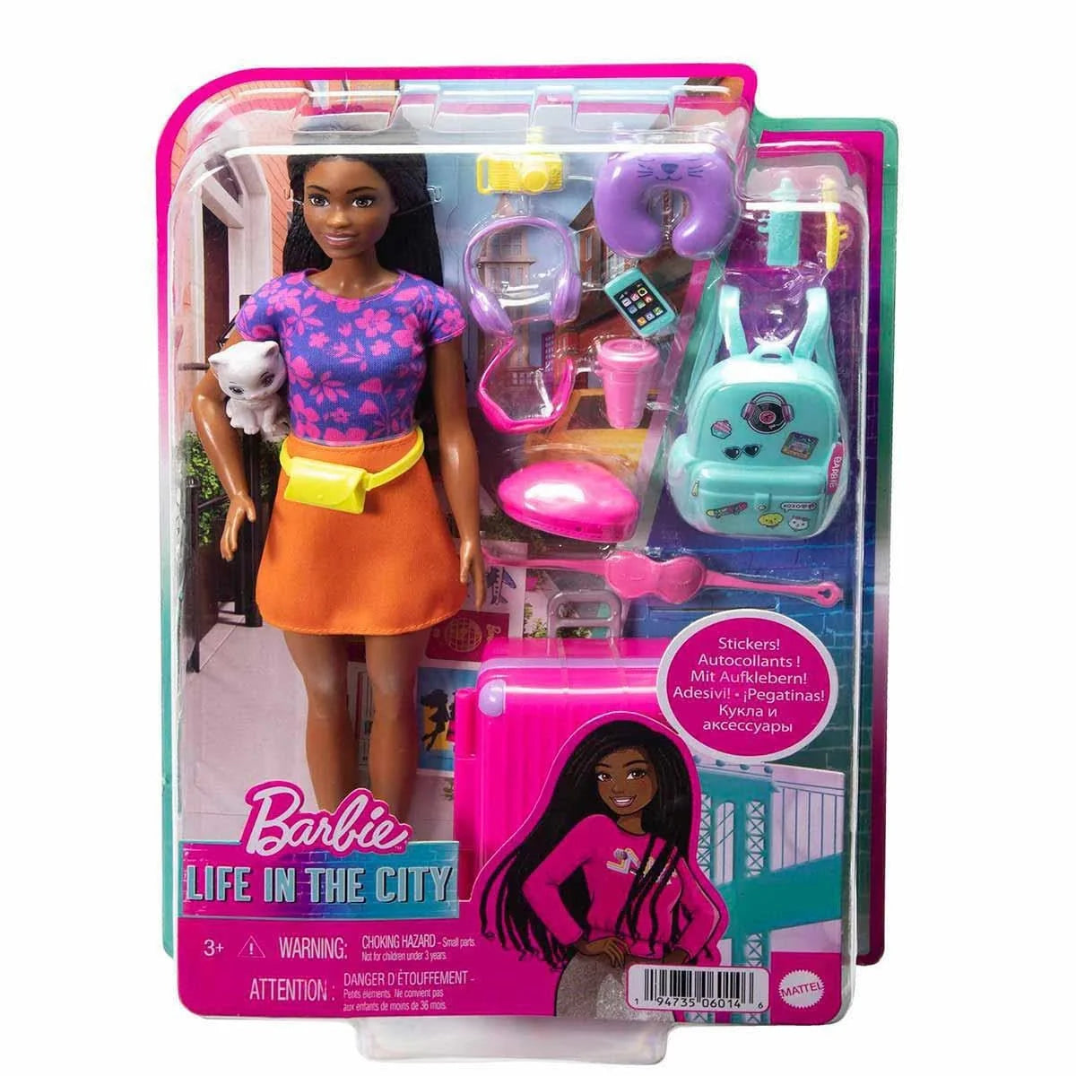 Barbie Brooklyn Seyahatte Bebeği ve Aksesuarları HGX55 | Toysall