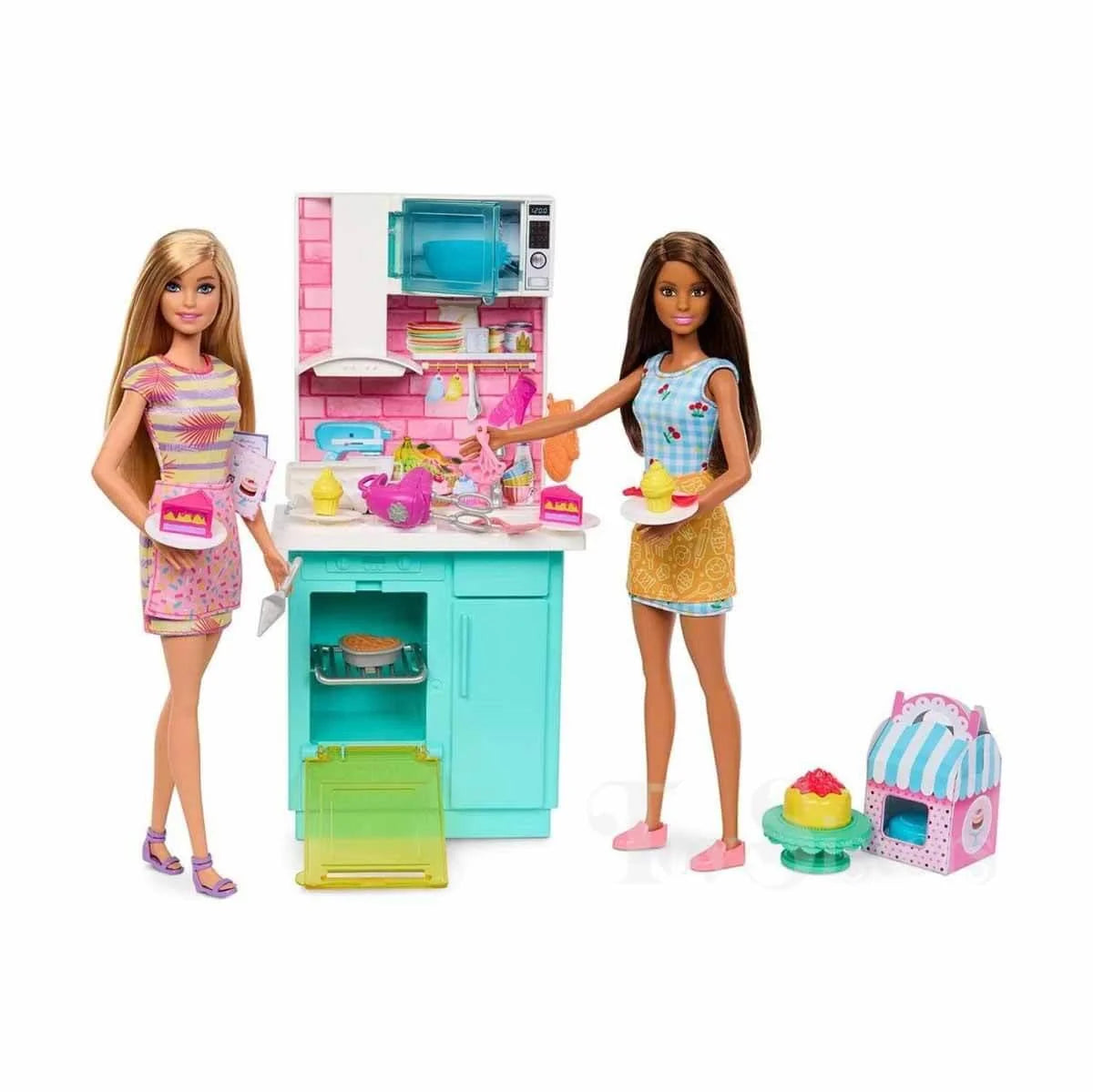 Barbie Brooklyn ve Malibu Pasta Yapıyor Oyun Seti  HJY94 | Toysall