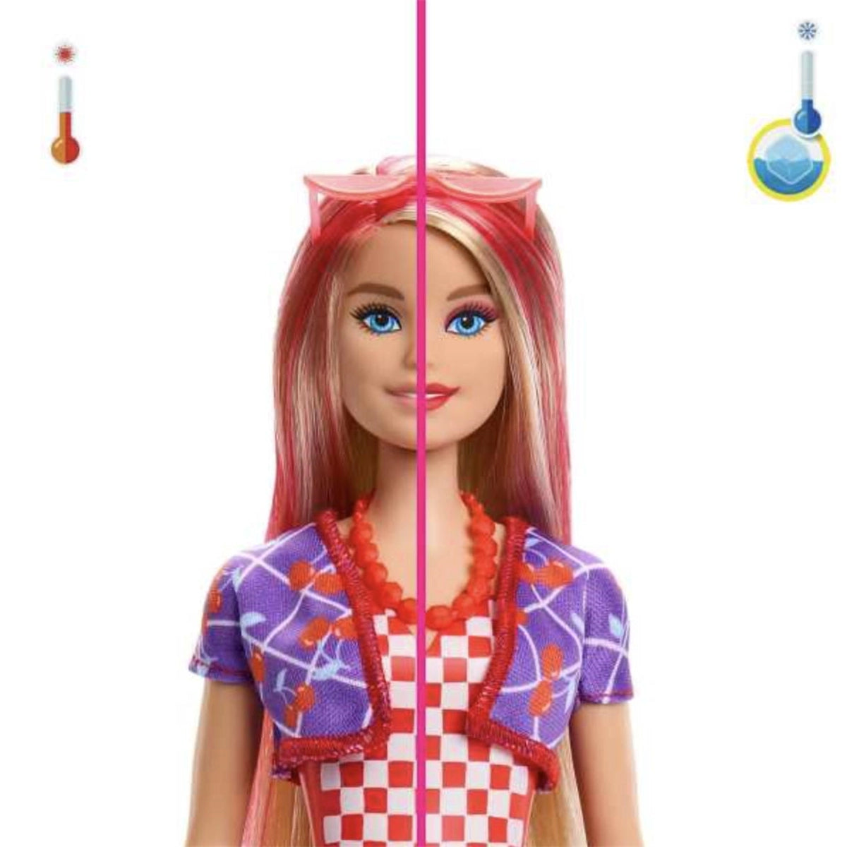 Barbie Color Reveal - Renk Değiştiren Sürpriz Meyve Deseni Elbiseli Bebekler Serisi HJX49 | Toysall