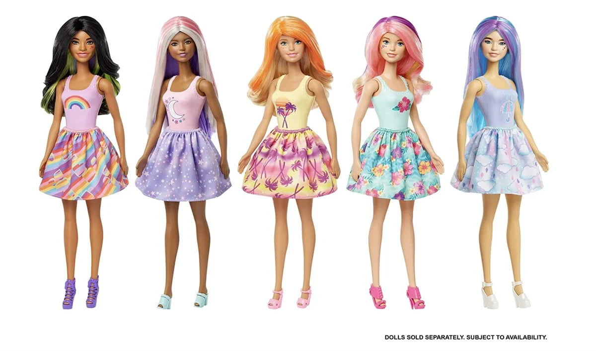 Barbie Color Reveal Renk Değiştiren Sürpriz Neon Saçlı Bebekler HDN72 | Toysall