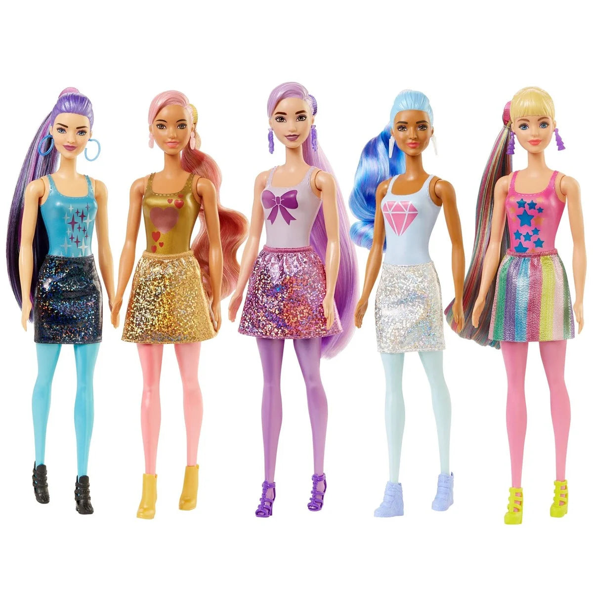 Barbie Color Reveal Renk Değiştiren Sürpriz Barbie Işıltılı Bebekler S1 GWC55 | Toysall