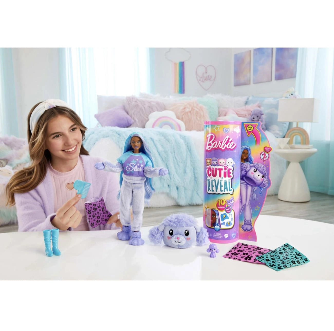 Barbie Cutie Reveal Bebekler Barbie Sevimli Kostümler Serisi - Köpekçik HKR02-HKR05 | Toysall