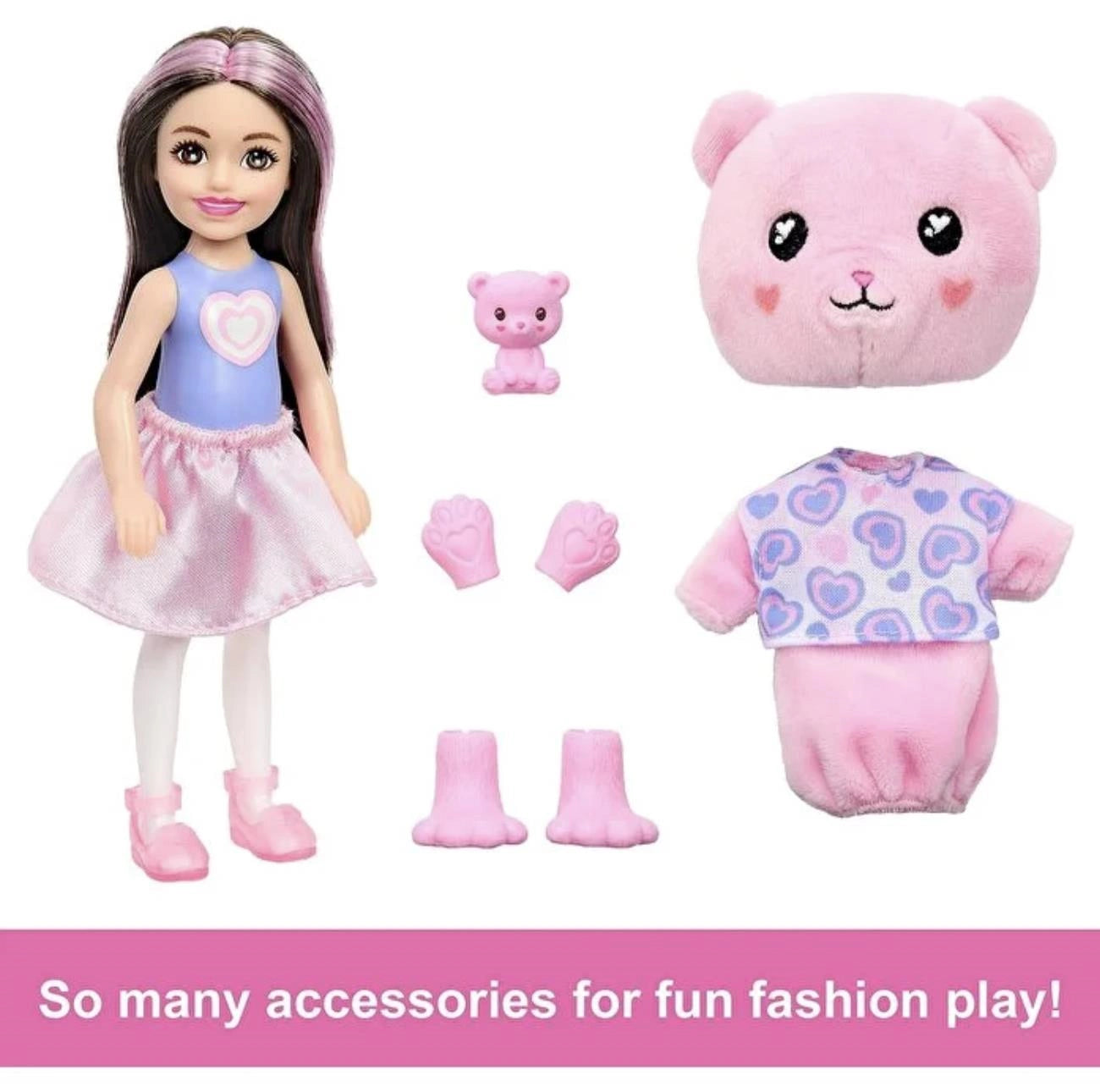 Barbie Cutie Reveal Bebekler Chelsea Sevimli Kostümler Serisi - Kedi HKR17-HKR19 | Toysall