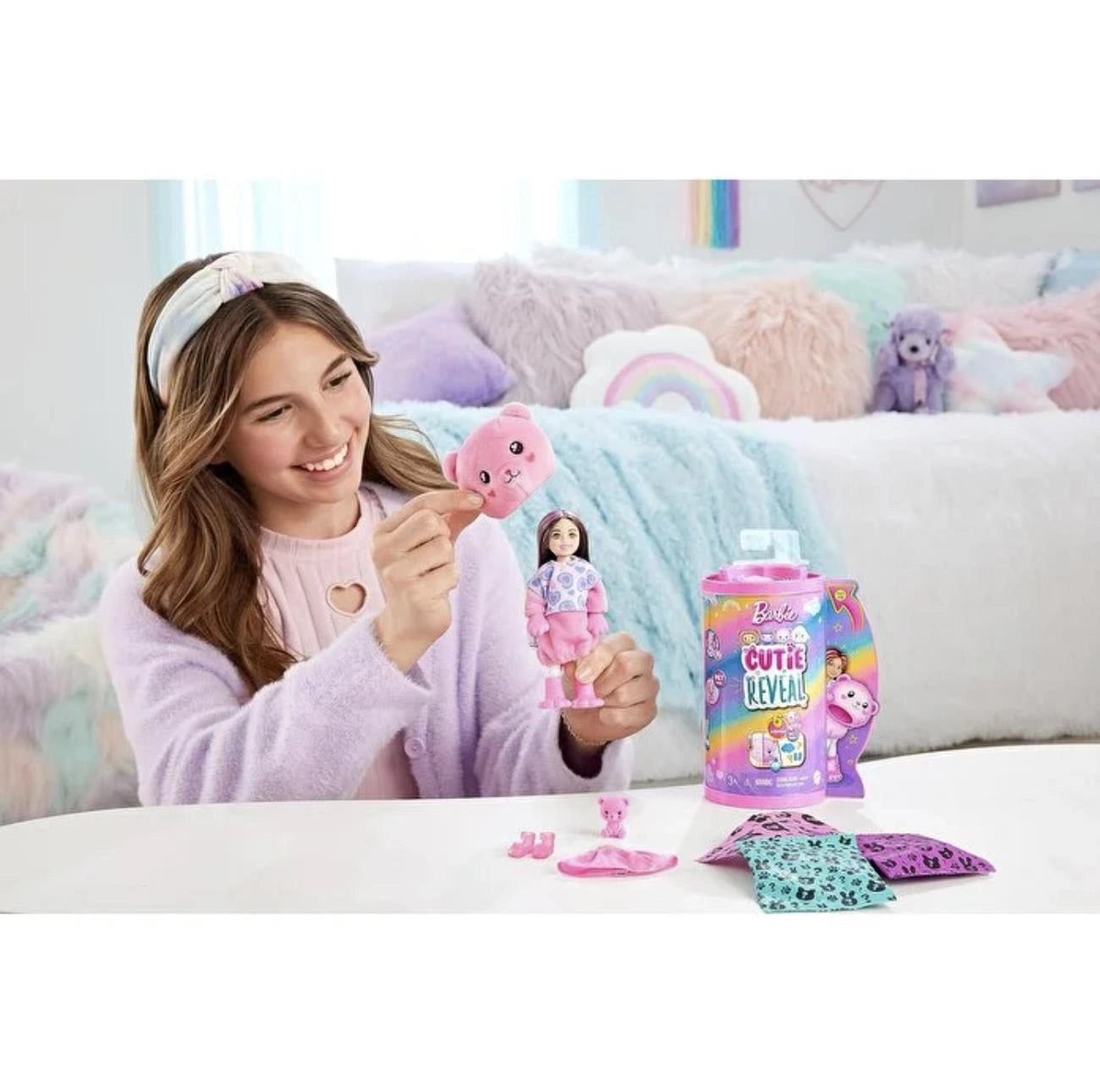 Barbie Cutie Reveal Bebekler Chelsea Sevimli Kostümler Serisi - Kedi HKR17-HKR19 | Toysall