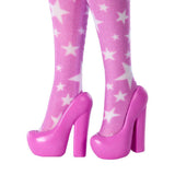 Barbie Deluxe Style Bebekler, Pembe Kot Elbiseli Esmer JJN71