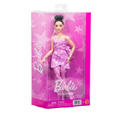 Barbie Deluxe Style Bebekler, Pembe Kot Elbiseli Esmer JJN71