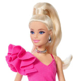 Barbie Deluxe Style Bebekler - Pembe Parlak Elbiseli JJN73