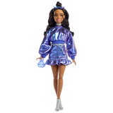 Barbie Deluxe Style, Metalik Mavi Elbiseli Bebek JFP42