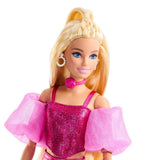 Barbie Deluxe Style, Metalik Pembe Kıyafetli Bebek JFP40