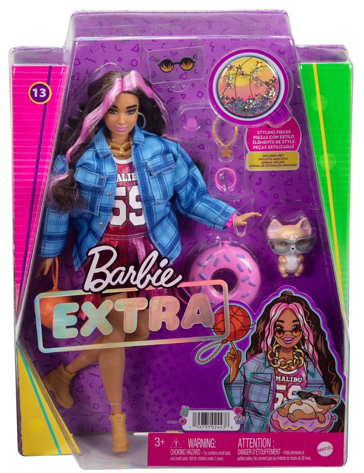 Barbie Extra Ekose Ceketli Bebek HDJ46 | Toysall