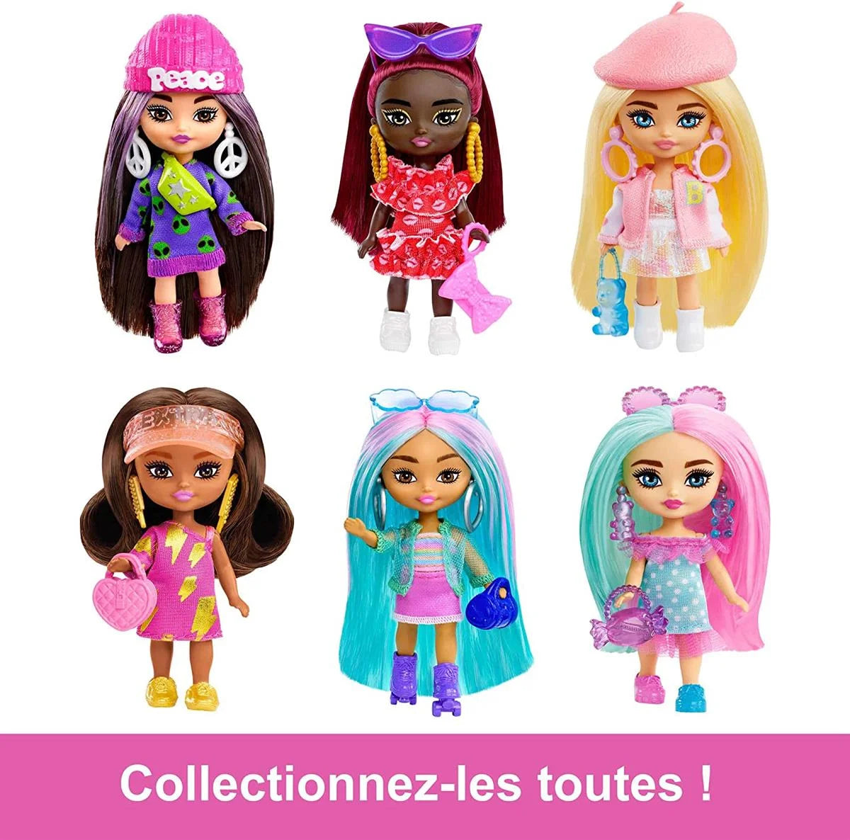 Barbie Extra Mini Mini Bebekler HLN44-HLN46 | Toysall