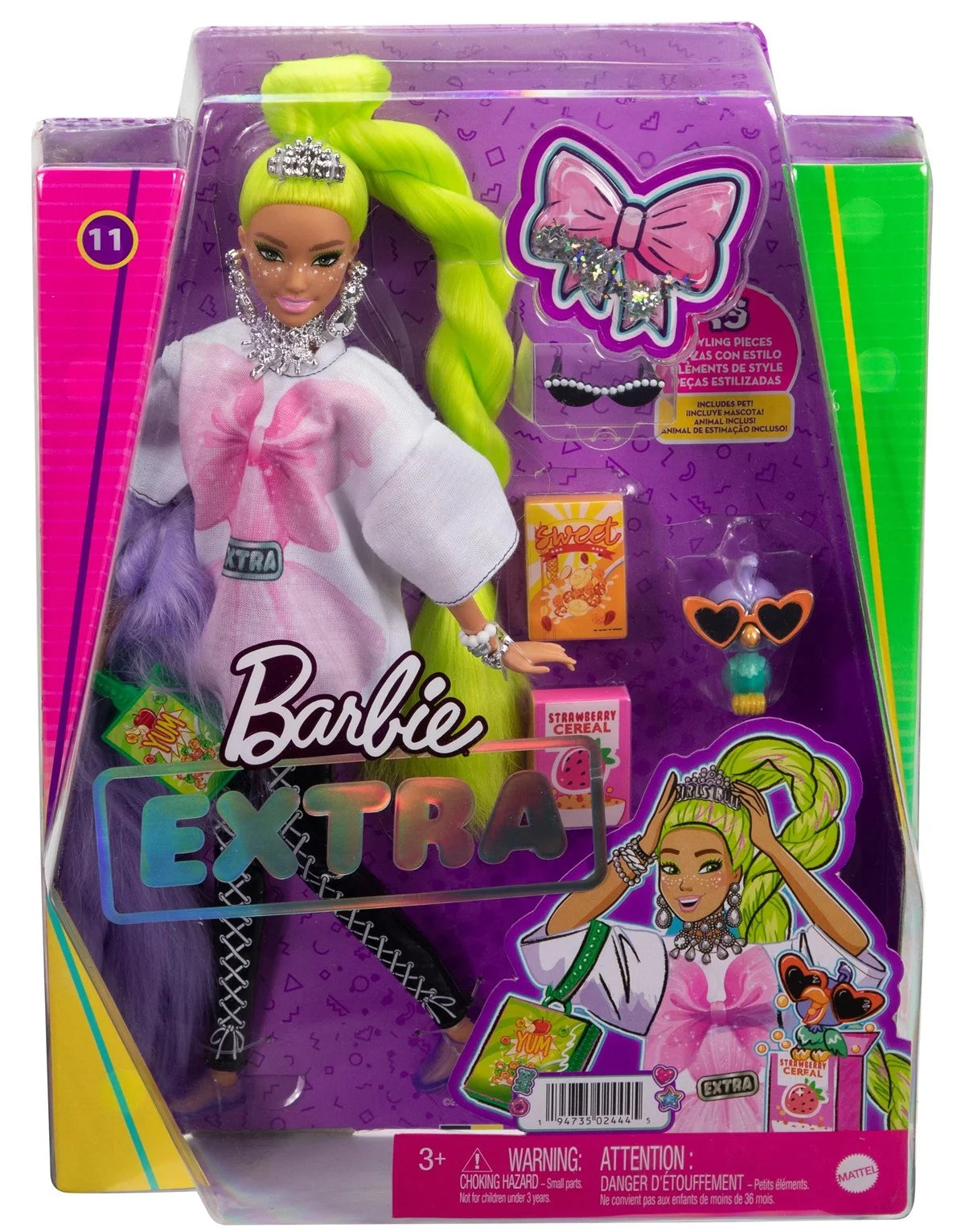 Barbie Extra Neon Saçlı Bebek HDJ44 | Toysall