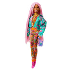 Barbie Extra Pembe Örgü Saçlı Bebek GXF09 | Toysall