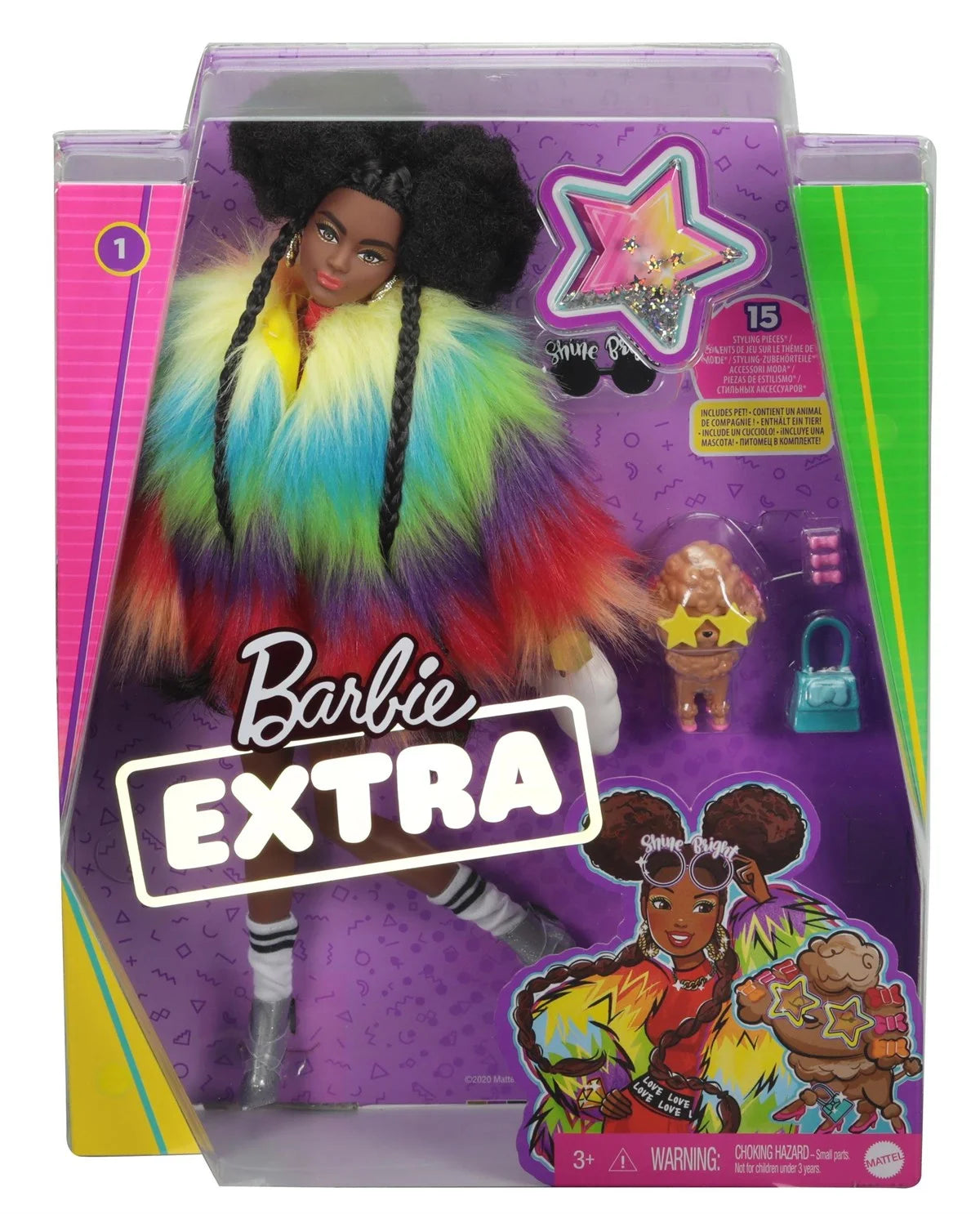 Barbie Extra Renkli Ceketli Bebek GVR04 | Toysall