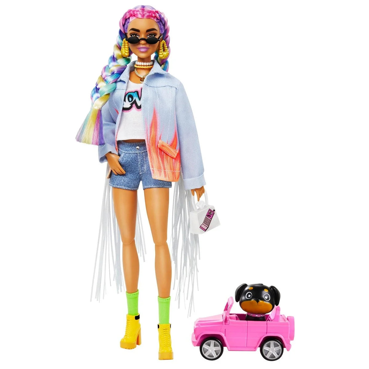 Barbie Extra Renkli Örgü Saçlı Bebek GRN29 | Toysall