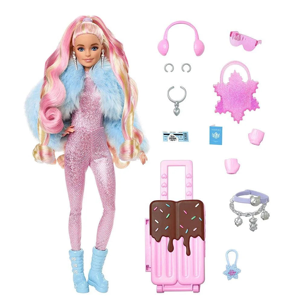 Barbie Extra Seyahat Bebekleri Kar Temalı HPB16 | Toysall