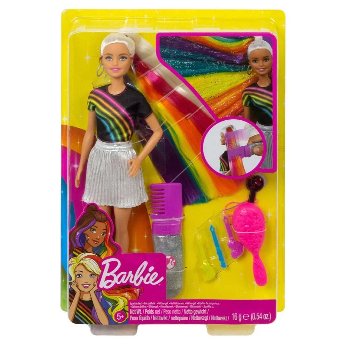 Barbie Gökkuşağı Renkli Saçlar Bebeği FXN96 | Toysall