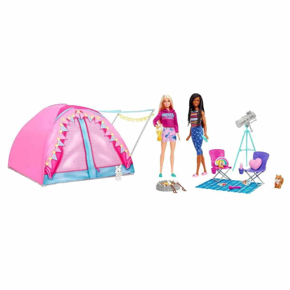 Barbie Malibu ve Brooklyn Kampta Oyun Seti HGC18 | Toysall